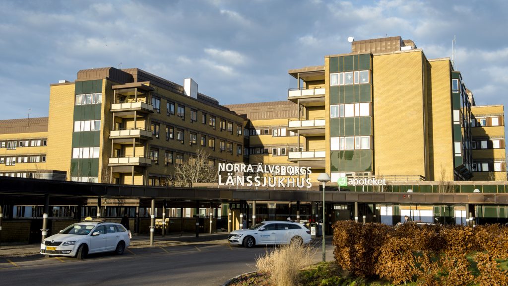 Bil på Norra Älvsborgs sjukhus
