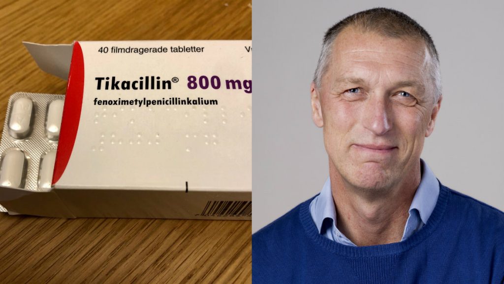 Ett paket penicillin och biträdande smittskyddsläkare Peter Ulleryd.