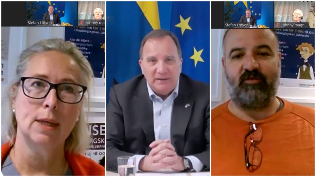 Vårdcentralschef Katharina Garcia Blüme och Charhabil Harfacha, Islamiskt Center berättade för statsminister Stefan Löfven om sitt samarbete.