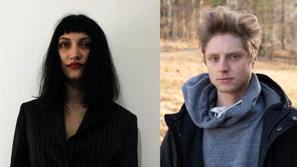 Femton konstnärer har hittills vistats i Västra Götaland på residens. Två av dem, Oleksandra Voronina och Kyrylo Zhuravel. Foton: Privat och Kajsa Kax.