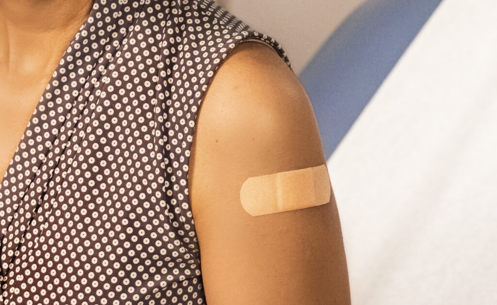plåster efter vaccin
