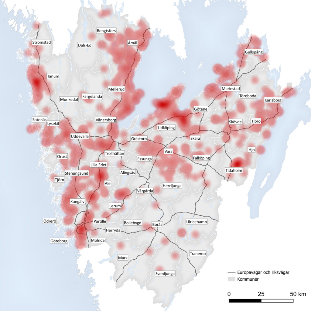Antal rapporterade TBE-fall 1998-2024