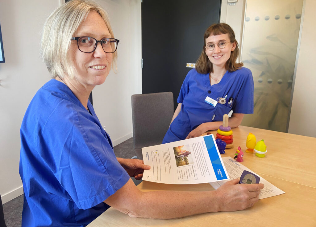 Specialpedagog Carina Johansson och logoped Hanna Forslund 